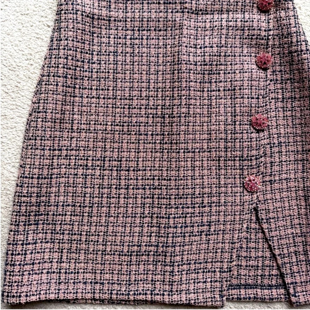 New City Studios Square-Neck Tweed Mini Dress - Picture 10 of 12